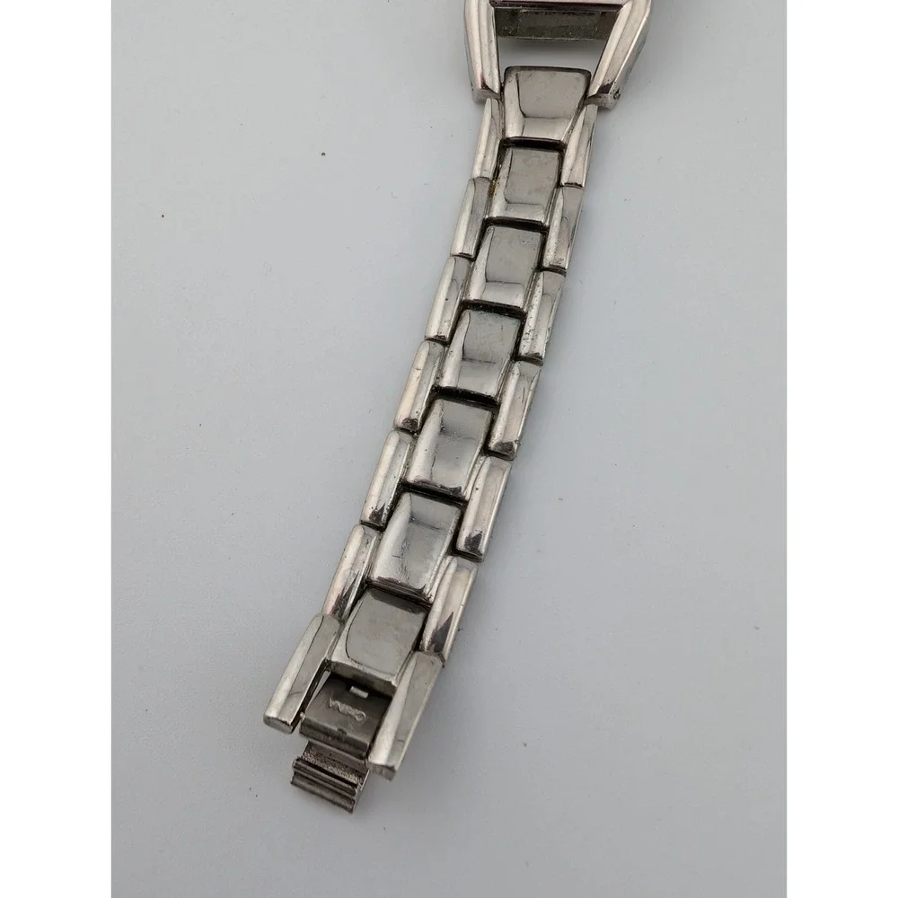 Time & Tru Tank Watch Women 20mm Silver Case 7